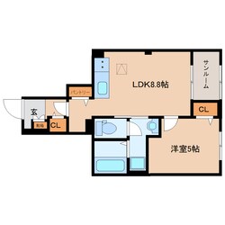 九条駅 徒歩10分 1階の物件間取画像